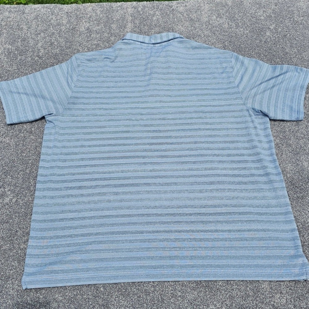 Walter Hagen 11 majors Polo Shirt Mens XXL Gray Striped Performance Golf S/S - Picture 9 of 10